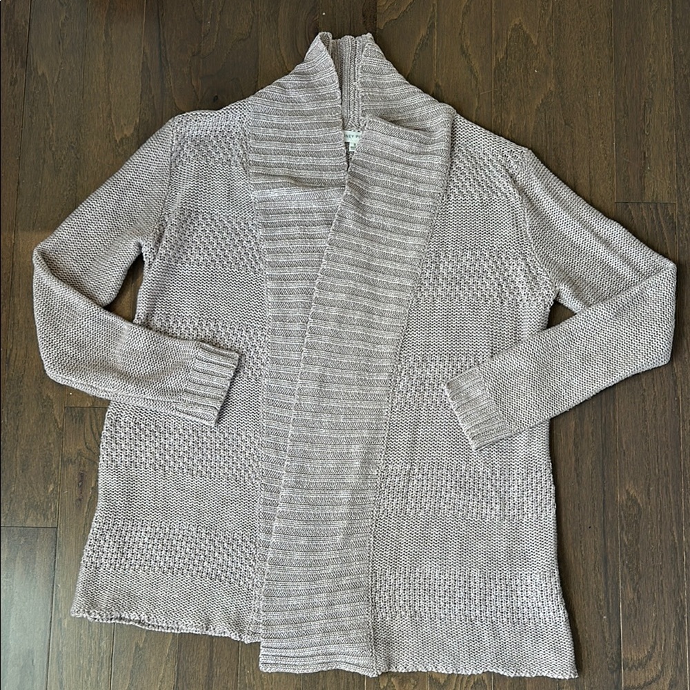 Honey Punch Gray Open-Front Cardigan with Shawl Collar